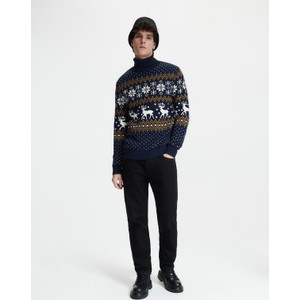 Granatowy sweter Reserved w młodzieżowym stylu