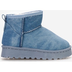 Niebieskie śniegowce Zapatos z płaską podeszwą