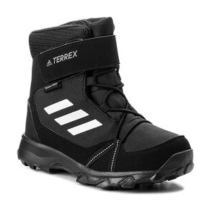 Czarne buty dziecięce zimowe Adidas na rzepy