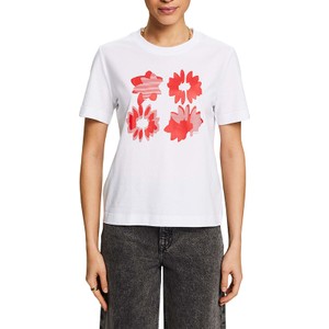 T-shirt Esprit z krótkim rękawem w młodzieżowym stylu z bawełny