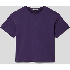 Fioletowa bluzka dziecięca Calvin Klein z bawełny