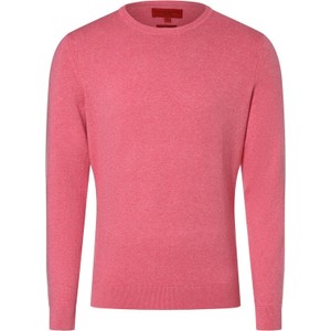 Różowy sweter Finshley & Harding z okrągłym dekoltem w stylu casual z dzianiny