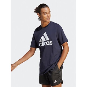 T-shirt Adidas z krótkim rękawem z dżerseju w sportowym stylu