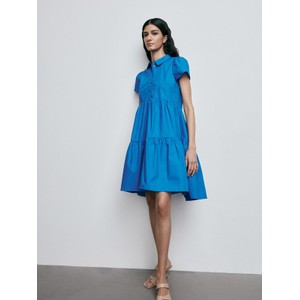 Reserved - Koszulowa sukienka - Niebieski