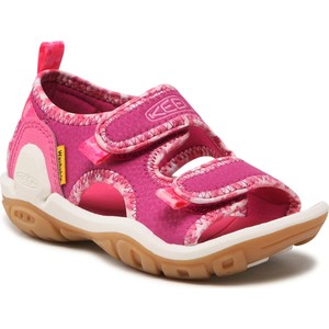 Różowe buty dziecięce letnie Keen dla dziewczynek na rzepy