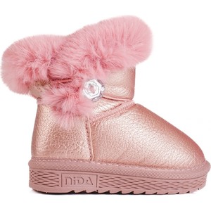 Różowe buty dziecięce zimowe Shelovet dla dziewczynek