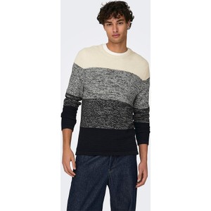 Sweter Only & Sons z okrągłym dekoltem z bawełny w młodzieżowym stylu