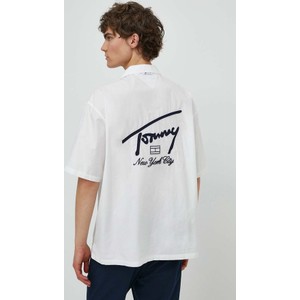 Koszula Tommy Jeans w młodzieżowym stylu z krótkim rękawem