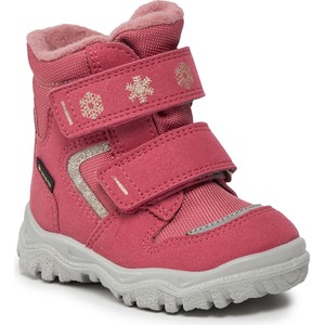 Różowe buty dziecięce zimowe Superfit z goretexu dla dziewczynek