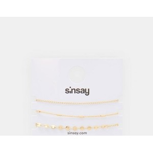 Sinsay - Bransoletki 3 pack - złoty