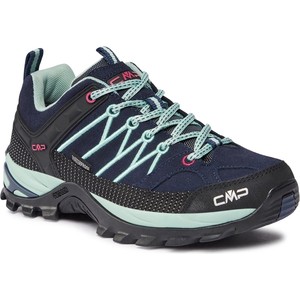 Granatowe buty trekkingowe CMP z płaską podeszwą