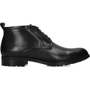 Czarne buty zimowe Conhpol sznurowane
