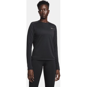 Bluzka Nike w stylu klasycznym z długim rękawem z okrągłym dekoltem