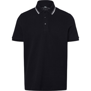 Czarna koszulka polo Fynch Hatton z krótkim rękawem w stylu casual z tkaniny