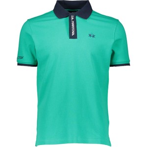 Zielony t-shirt La Martina z bawełny z krótkim rękawem