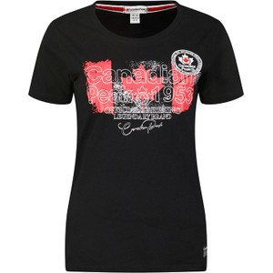 Czarny t-shirt Canadian Peak z bawełny