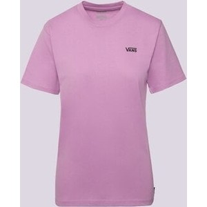 Różowy t-shirt Vans w stylu casual z krótkim rękawem