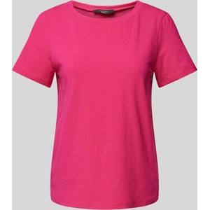 Różowy t-shirt MaxMara z krótkim rękawem z bawełny