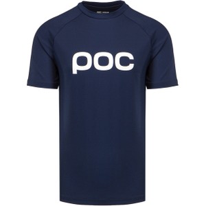 Granatowy t-shirt POC z krótkim rękawem