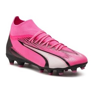Różowe buty sportowe dziecięce Puma sznurowane