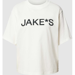 T-shirt Jake*s z okrągłym dekoltem z krótkim rękawem