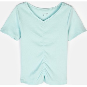 Niebieska bluzka dziecięca Gate z bawełny dla dziewczynek