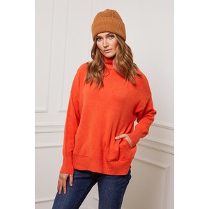 Pomarańczowy sweter Joséfine z kaszmiru w stylu casual
