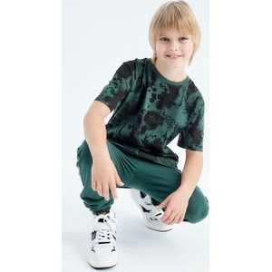 Zielona koszulka dziecięca Lincoln & Sharks By 5.10.15. z bawełny