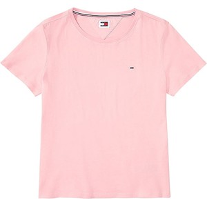Różowa bluzka Tommy Jeans w stylu casual