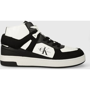 Buty sportowe Calvin Klein sznurowane w sportowym stylu ze skóry