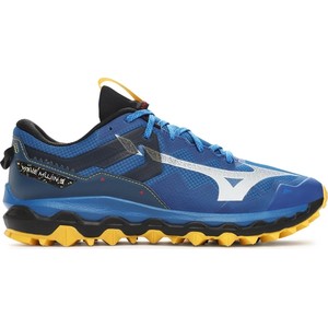 Niebieskie buty sportowe Mizuno sznurowane w sportowym stylu