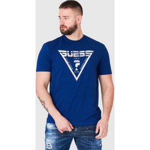 T-shirt Guess w militarnym stylu z krótkim rękawem