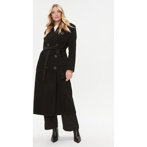 Czarny płaszcz Elisabetta Franchi w stylu casual
