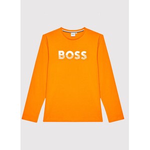 Pomarańczowa koszulka dziecięca Hugo Boss