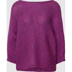 Fioletowy sweter More & More z alpaki