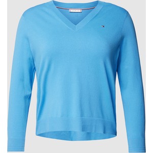Niebieski sweter Tommy Hilfiger z bawełny
