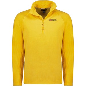 Żółta bluza Geographical Norway w stylu casual z polaru