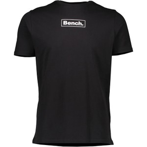 Czarny t-shirt Bench z bawełny z krótkim rękawem