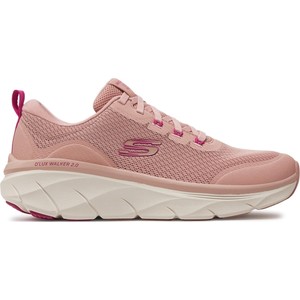 Różowe buty sportowe Skechers sznurowane w sportowym stylu