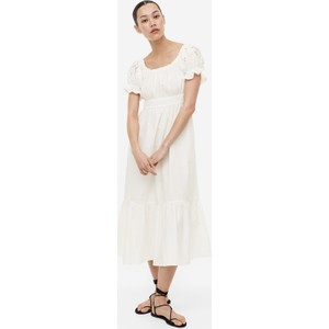 Sukienka H & M z odkrytymi ramionami z okrągłym dekoltem maxi