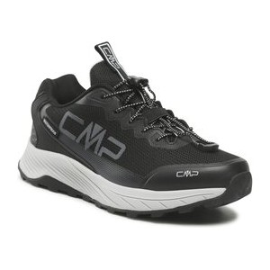 Czarne buty sportowe CMP w sportowym stylu sznurowane z płaską podeszwą