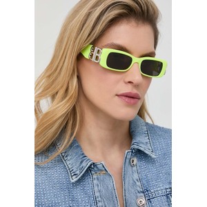 Zielone okulary damskie Balenciaga