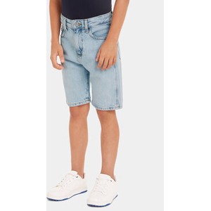 Niebieskie spodenki dziecięce Calvin Klein z jeansu