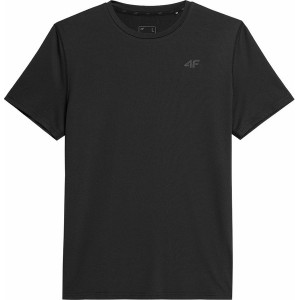 Czarny t-shirt 4F w sportowym stylu z krótkim rękawem