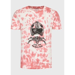Różowy t-shirt Element z nadrukiem