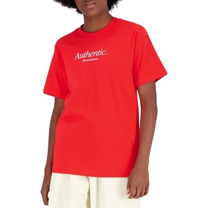 T-shirt New Balance z okrągłym dekoltem z krótkim rękawem z bawełny