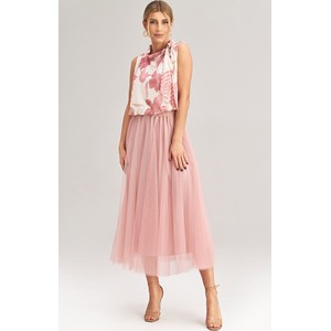 Różowa spódnica Fokus midi