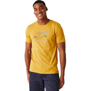 Żółty t-shirt Regatta w sportowym stylu