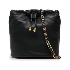 Czarna torebka Ralph Lauren w wakacyjnym stylu na ramię matowa