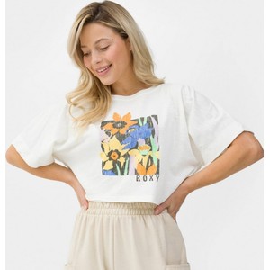 T-shirt Roxy z nadrukiem z okrągłym dekoltem
